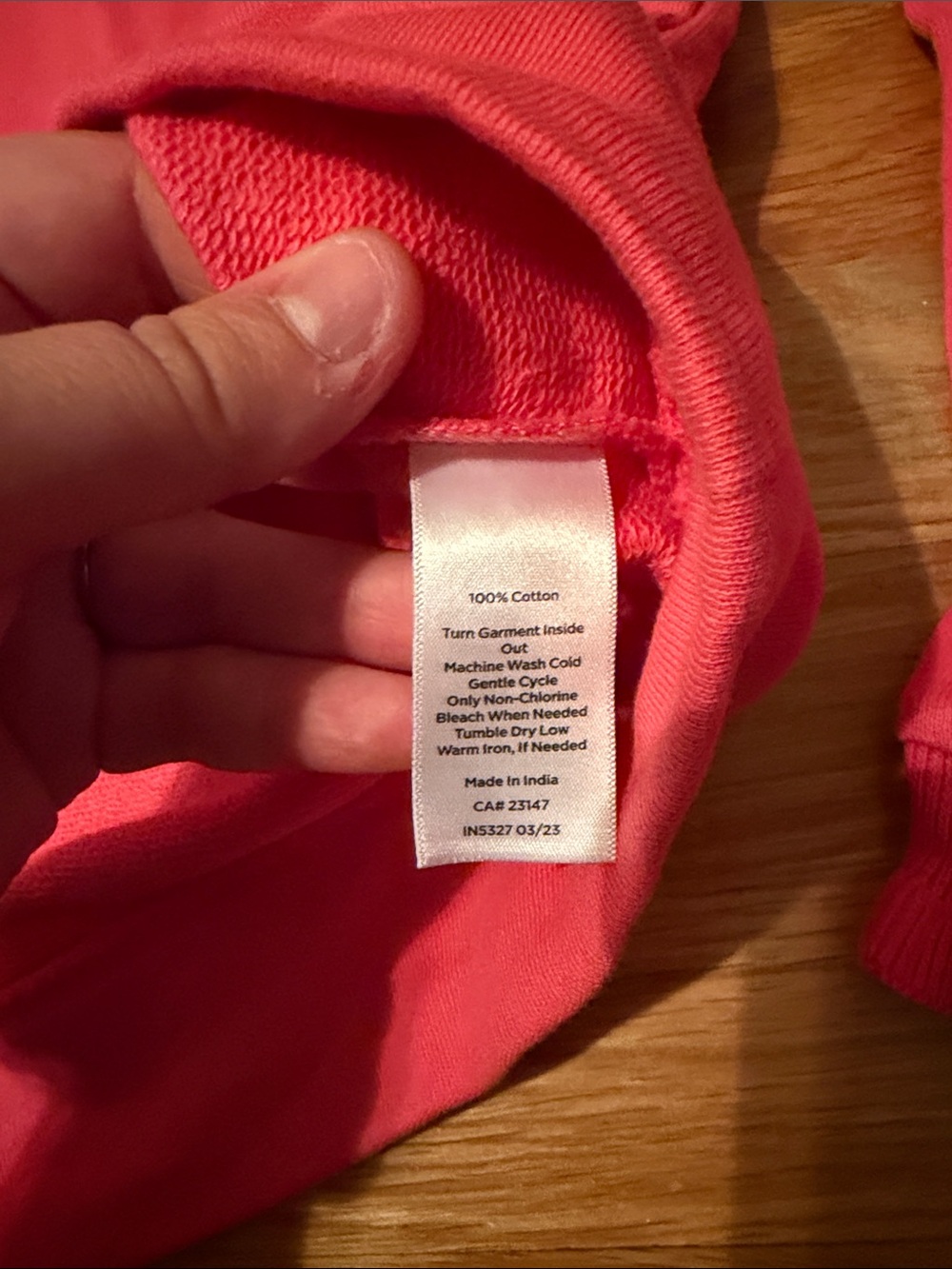 Talbots Pink Ruffle-Neck Sweatshirt with Gold Buttons - Picture 6 of 9